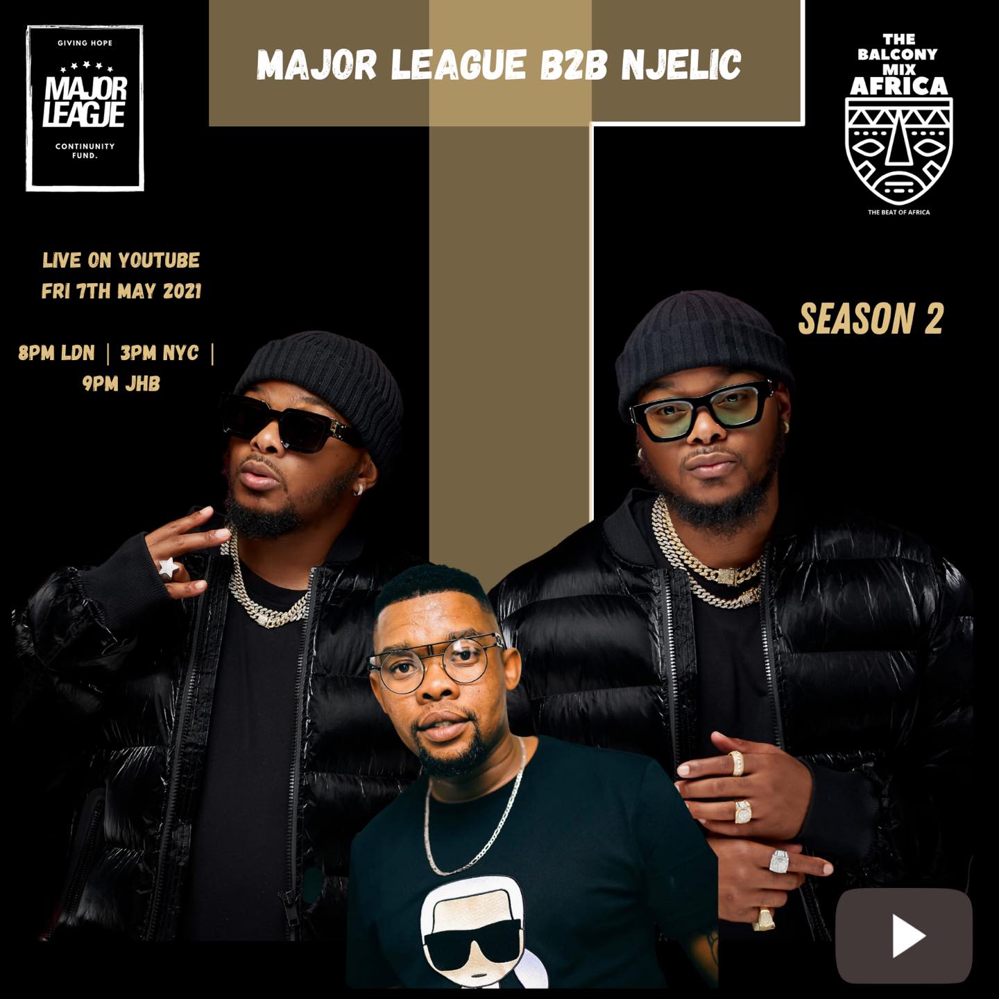 Major League & Njelic - Amapiano Live Balcony Mix B2B • DOWNLOAD MP3